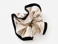 Silk White & Black Scrunchie